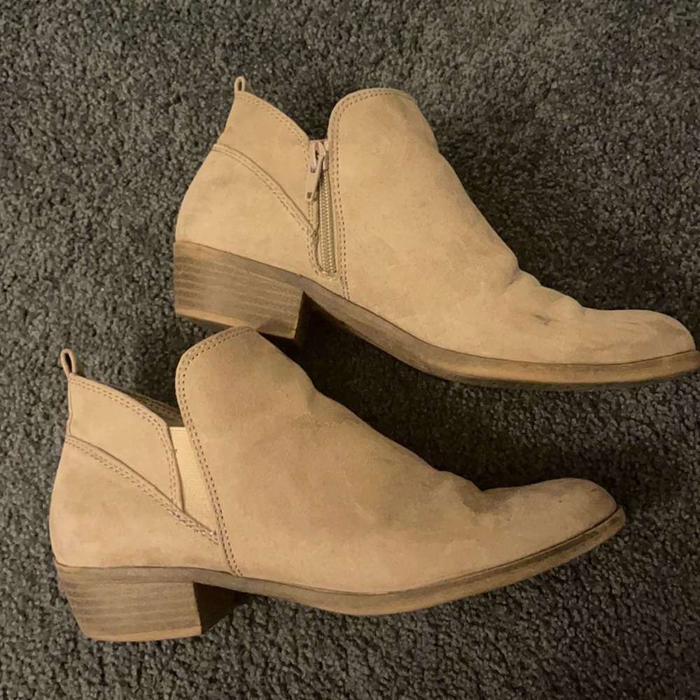 Tan booties-size 9